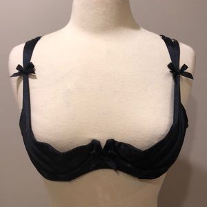 Agent Provocateur Black Demi-Cup Bra Sz 36B